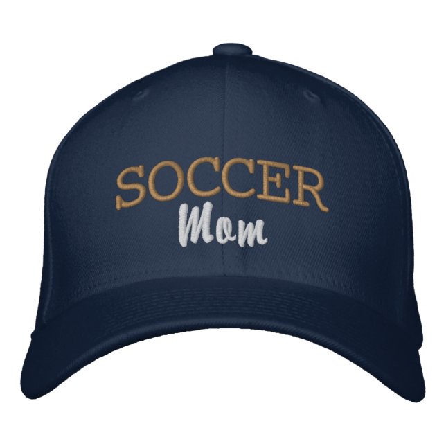 Sporty Soccer Mum Embroidered Baseball Cap (Front)