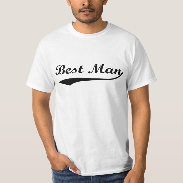 Sporty swash Best Man Black T-Shirt (Front)