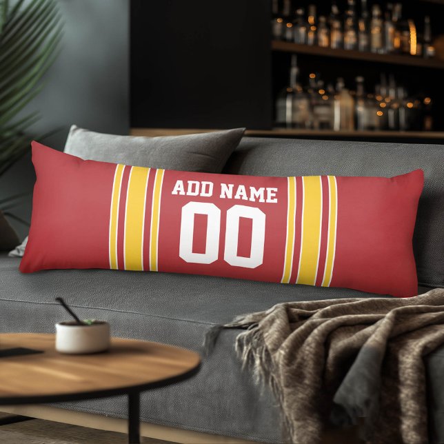 Sporty Team Jersey with Name and Number Body Cushion (Custom Body Pillow with a Sports Theme)