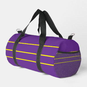 Sporty Velvet With Yellow Overnight Duffel Bag