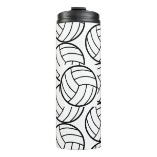 Sporty Volleyball Pattern Thermal Tumbler