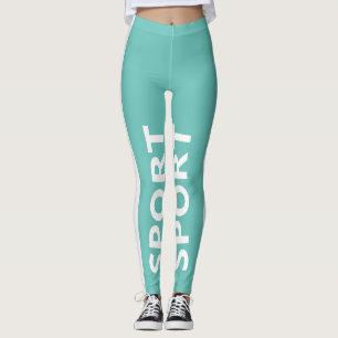 Sporty Watercolor Bichromatic Vertical Band Leggin Leggings