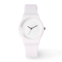 SPORTY WHITE SILICONE WATCH VINTAGE LEATHER STRAP