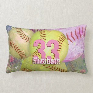 Sporty Women's Softball Lumbar Cushion
