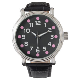 Spot Markers - Pink and White on Black Watch