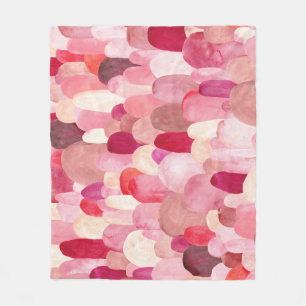 Spot Medley: Pink-Red Textile Dream. Fleece Blanket