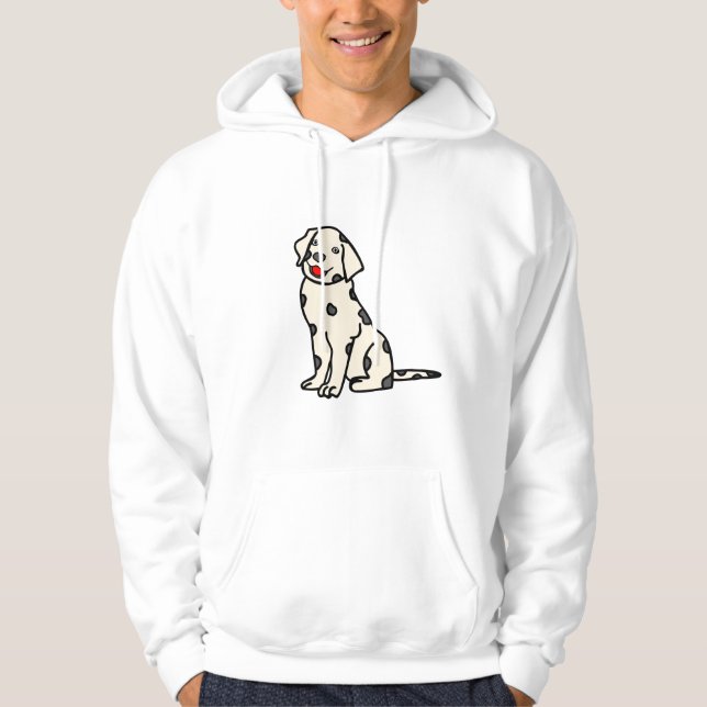 Spot On Happy Dalmatian Illustration Hoodie (Front)