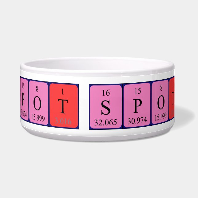 Spot periodic table name pet bowl 1 (Right)