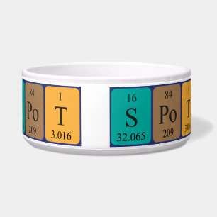 Spot periodic table name pet bowl 2A