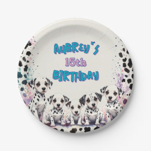 Spot-tacular Dalmatian Puppy Birthday Party Paper Plate