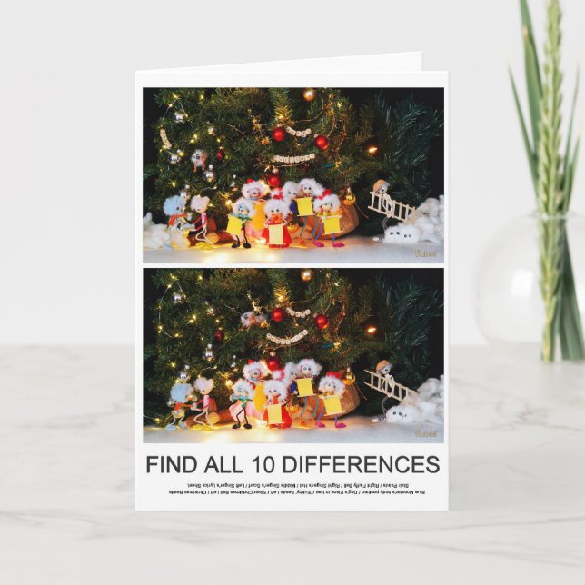 Spot the difference of 10 differences of the Chris Card (Front)