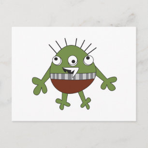 spot the goofy green monster postcard
