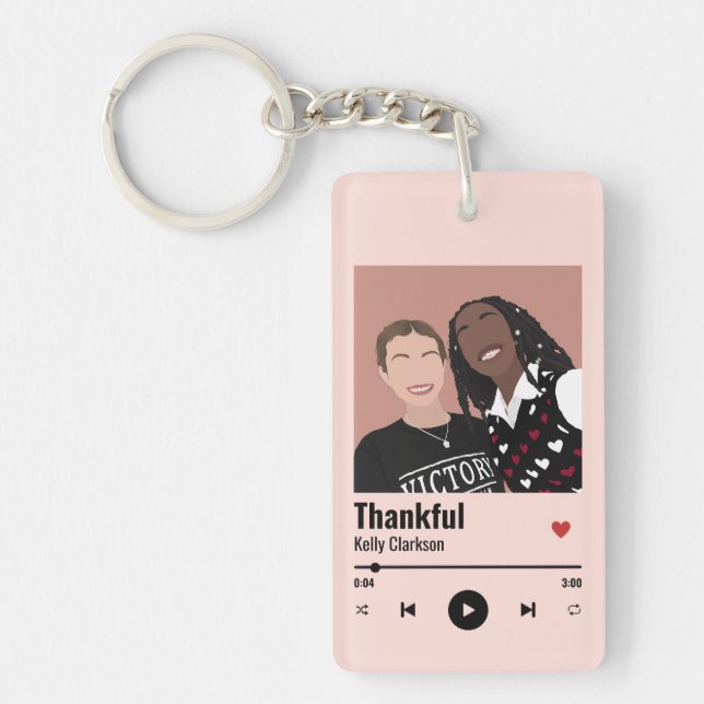 Spotify Album Cover Our Song Key Ring (Front)