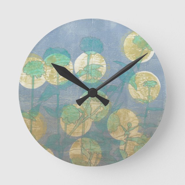 Spotlight Floral I Round Clock (Front)