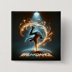 "Spotlight Groove" - dancing in the spotlight! 15 Cm Square Badge