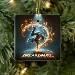 "Spotlight Groove" - ​​dancing in the spotlight! Ceramic Ornament