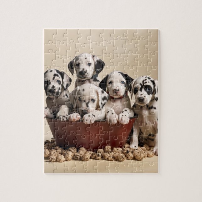 Spotlight of Love: Dalmatian Delight Jigsaw Puzzle (Vertical)