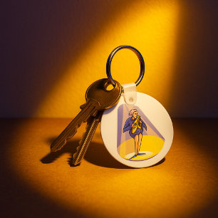 Spotlight On A Musician Keychain