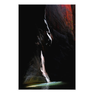 Spotlight on the Water - Zion National Park Photo Print