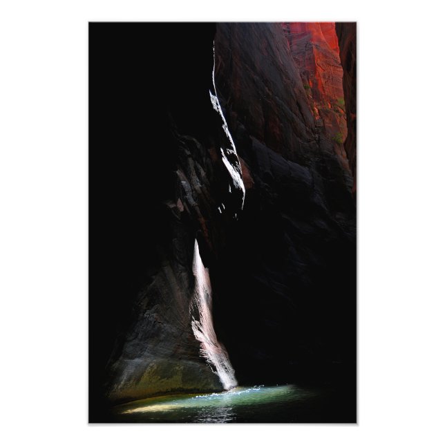 Spotlight on the Water - Zion National Park Photo Print (Front)
