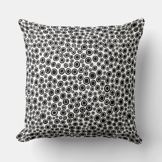 Spots 071215 - Black on White Cushion (Front)