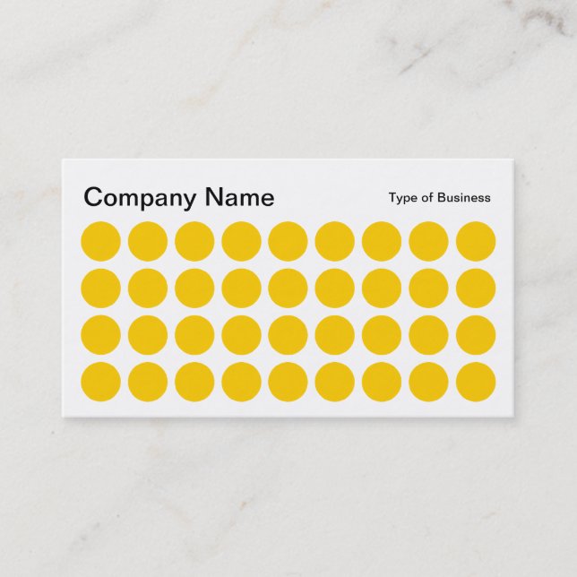 Spots - Amber and White Business Card (Front)