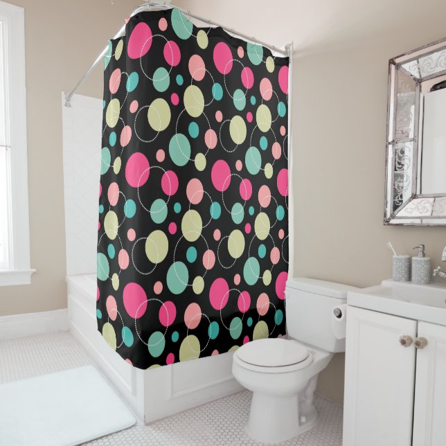 Spots and Circles 150816 Shower Curtain (In Situ)