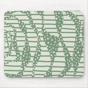 Spots and Stripes 2 - Green Mouse Mat
