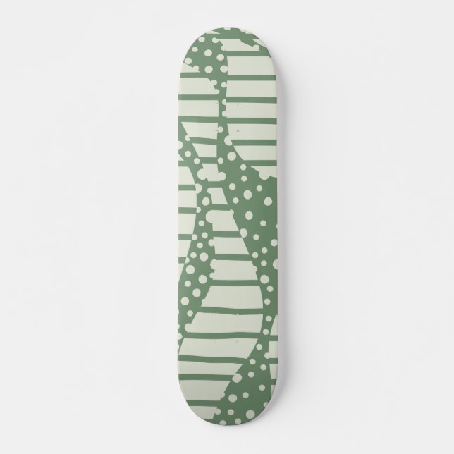 Spots and Stripes 2 - Green Skateboard (Front)