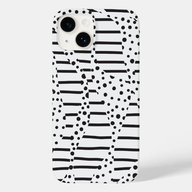 Spots and Stripes 2 in Black and White  Case-Mate iPhone Case (Back)