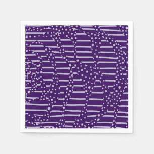 Spots and Stripes 2 - Purple Napkin