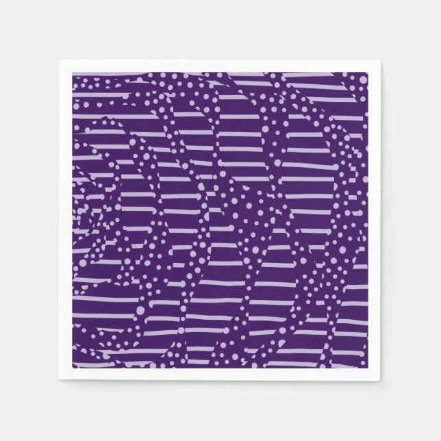 Spots and Stripes 2 - Purple Napkin (Front)