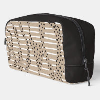 Spots and Stripes 2 - Taupe, Black and White