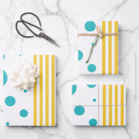 Spots and Stripes - Turquoise and Yellow