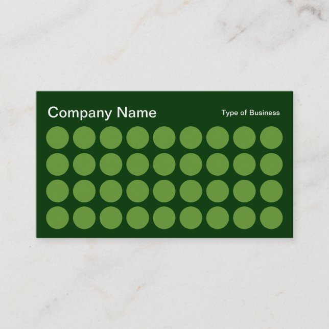Spots - Avocado on Dark Green Business Card (Front)