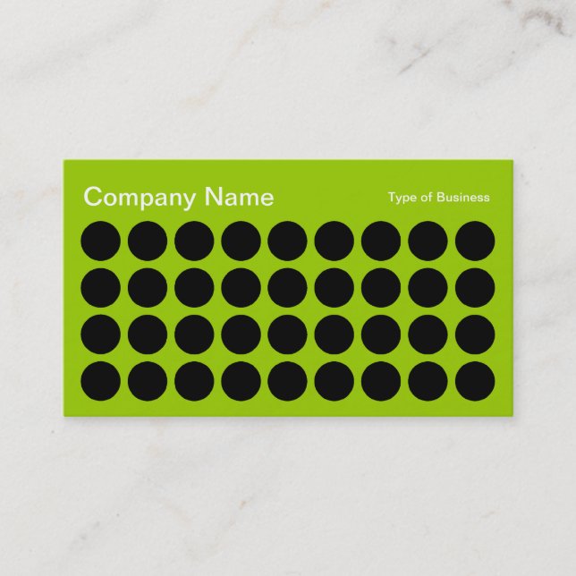 Spots - Black and Martian Green Business Card (Front)