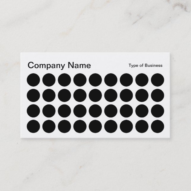 Spots - Black and White Business Card (Front)