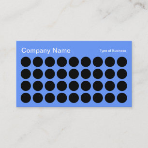 Spots - Black, White and Blue 6699FF Business Card