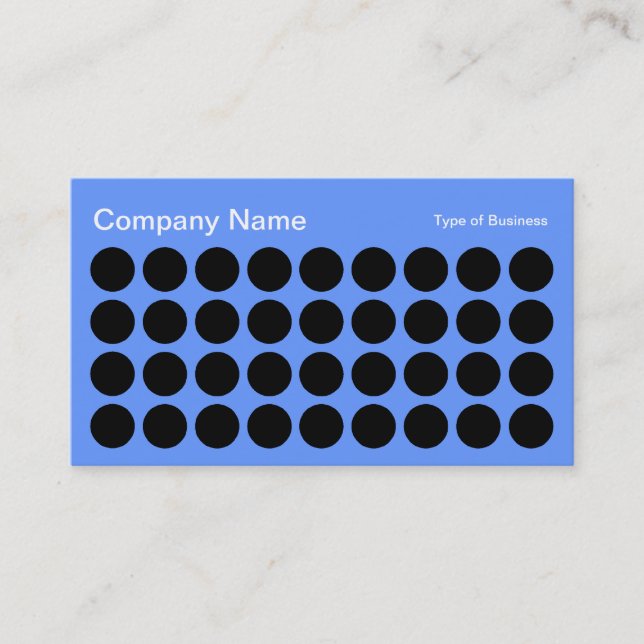Spots - Black, White and Blue 6699FF Business Card (Front)