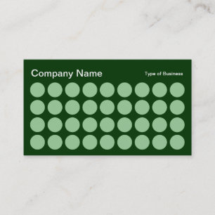 Spots - Faded Green on Dark Green Business Card