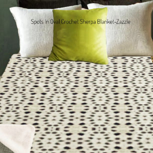Spots In Oval Crochet Sherpa Blanket