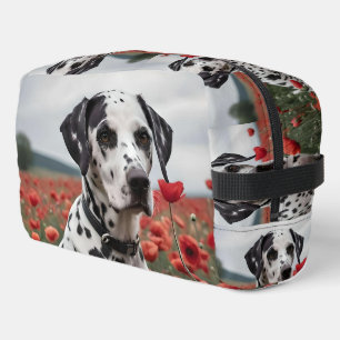 **"Spots of Joy: Dalmatian in a Red Poppy Field"** Dopp Kit