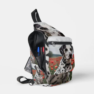 **"Spots of Joy: Dalmatian in a Red Poppy Field"** Sling Bag