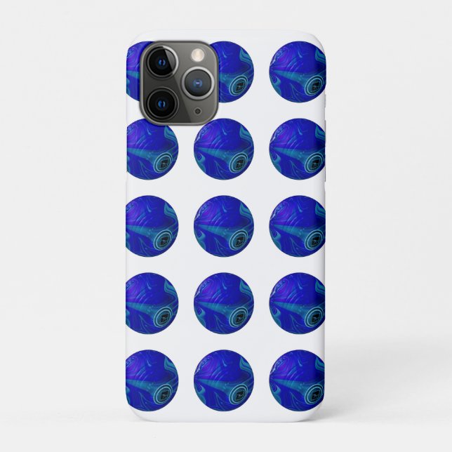 Spots of Strategy: Blue Polka Dots Lawn Bowls Case-Mate iPhone Case (Back)
