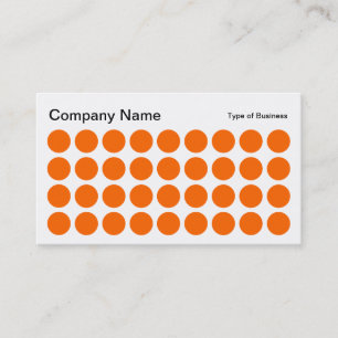 Spots - Orange, Black and White Business Card