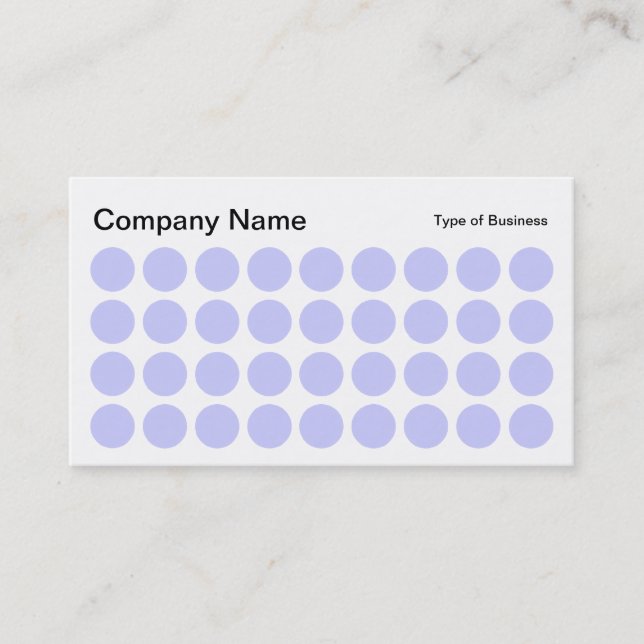 Spots - Powder Blue, Black and White Business Card (Front)