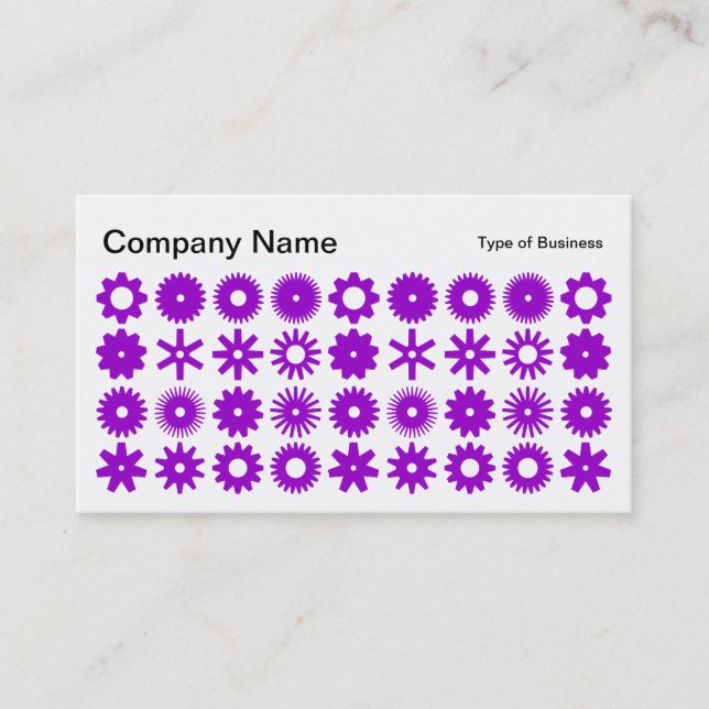 Spots - Purple on White Business Card (Front)