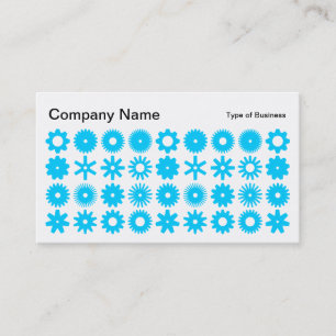 Spots - Sky Blue on White Business Card