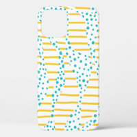 Spots & Stripes 2 in Turquoise, Yellow, and White