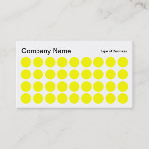 Spots - Yellow, Black and White Business Card